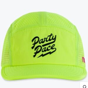 Neon Yellow Cap with Party Pace Logo